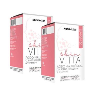 Imagem de Kit Skin Vitta Ácido Hialurônico Natunectar 500mg - 2 unid (120 cápsulas)-Unissex