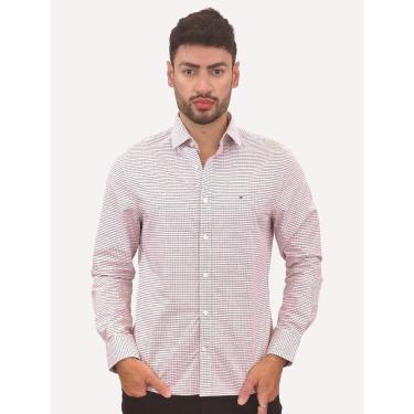 Imagem de Camisa Tommy Hilfiger Masculina Xadrez Soft-Washed Azul Vermelha-Masculino