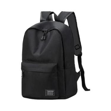 Imagem de Mochila Escolar Unissex De Nylon Preto Para Meninos E Meninas, Mochila
