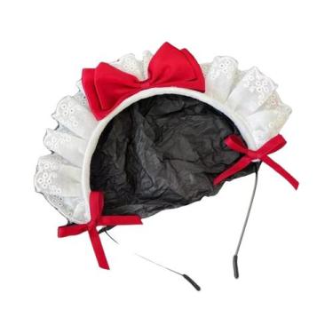 Imagem de Tiara De Renda Com Laço Para Fantasia De Halloween, Acessório De Cabel