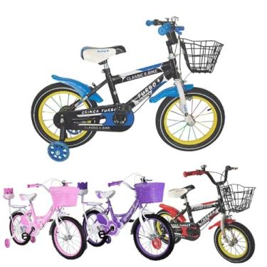 Imagem de Bicicleta Infantil Aro 14 Quadro Adesivado Rodas De Descanso - Vermelha