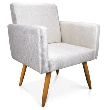 Imagem de Poltrona Larissa LB05 Pés Palito Castanho - D'Rossi - DRossi