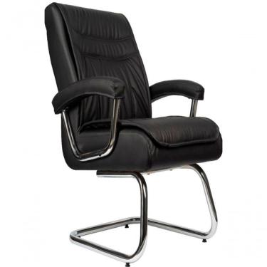 Imagem de Cadeira Interlocutor Para Escritório Com Mola Ensacada Preto