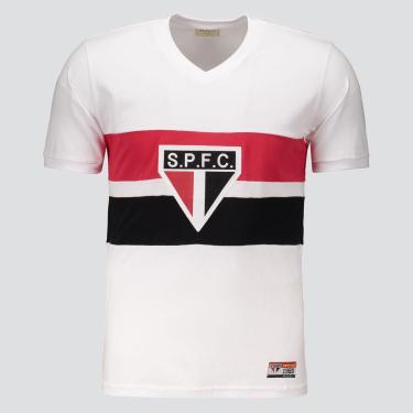 Imagem de Camisa São Paulo Retrô 1980 Paulistão Masculina-Masculino