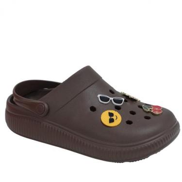 Imagem de Babuche Moleca com Pins 5832101, Marrom, 37