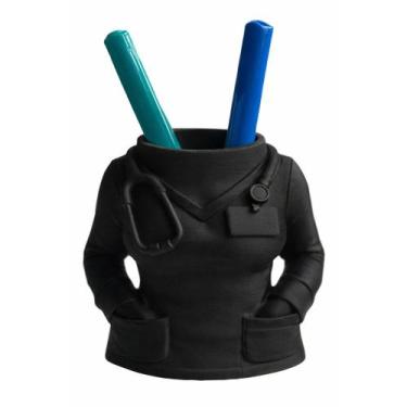 Imagem de Porta Canetas Jaleco Médico - Tudona3d, Preto