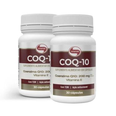 Imagem de Kit 2 Coenzima Q10 COQ10 Vitafor 200mg 30 capsulas Sabor Neutro, Neutr