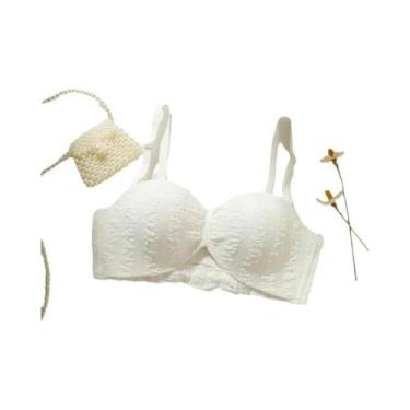 Imagem de Meia xícara de lingerie sem costura de renda espessada para mulheres c