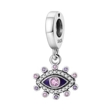 Imagem de Berloques De Prata 925 Olho Do Diabo Femininos Para Pulseiras Qikaola 