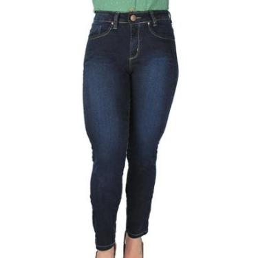 Imagem de Calça Jeans R7jeans Mulher Tradicional Stone Used Alta Lavagem-Feminino