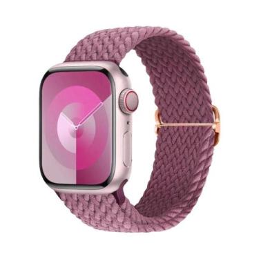 Imagem de Pulseira De Nylon Trançado Elástico Solo Loop Para Apple Watch Ultra 4