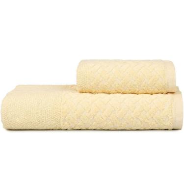 Imagem de Jogo De Toalhas Banho E Rosto Finesse 380g-m² 100% Algodão Atlântica Amarelo Citrino