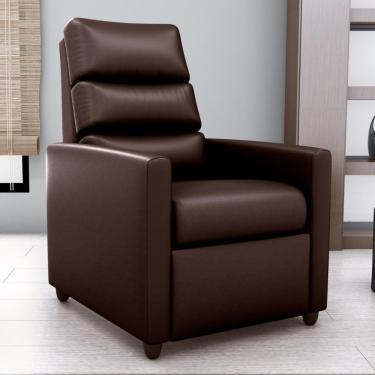 Imagem de Poltrona Reclinável Neiva Couro Sintético Marrom Casa H