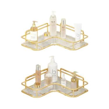 Imagem de Prateleira De Acrílico De Luxo Para Banheiro, Sem Furos, Para Canto De