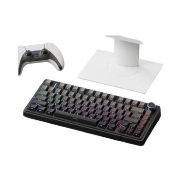 Imagem de Teclado Mecânico Gamer Sem Fio Bluetooth E Com Fio RGB Layout 75% Perf