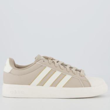 Imagem de Tênis Adidas Streettalk Feminino Bege e Branco, 37