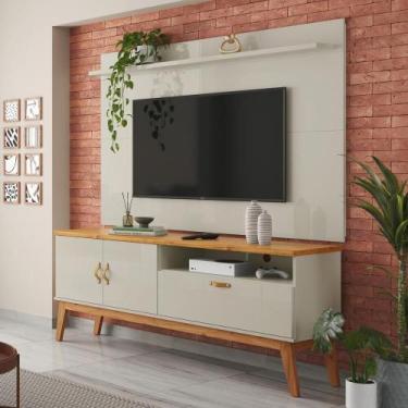 Imagem de Rack com Painel 160cm Quarto Sala Para TV 60 Sirius 1.6 Patrimar Off W