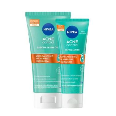 Imagem de Kit Sabonete Gel de Limpeza Profunda Nívea + Esfoliante Acne Control E