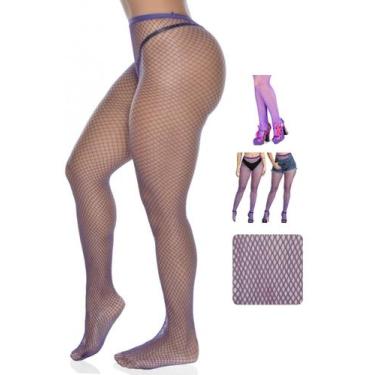 Imagem de Meia Calça Arrastão Perrutextil, Roxo