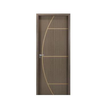 Imagem de Kit Porta de Madeira Decorada 215x84cm com Batente de MDF Ultra 12cm G