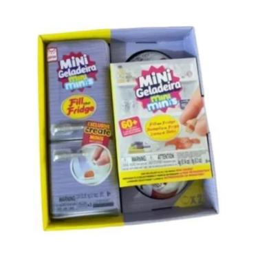 Imagem de Mini Geladeira De Brinquedo Com Luzes LED, Conjunto De Geladeira Para 