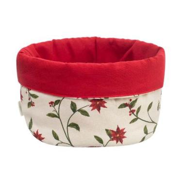 Imagem de Cesta para pao natal comfy 20 cm saz home style, VERMELHO