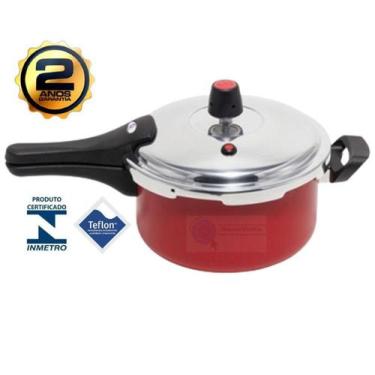 Imagem de Panela De Pressão 3,0 Litros Fechamento Externo Antiaderente Teflon Ve
