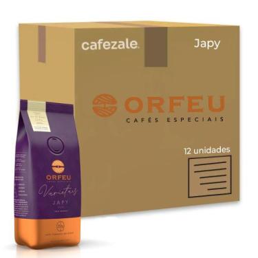 Imagem de Café em Grãos Premium Orfeu Japy Kit 12 Pacotes de 250g