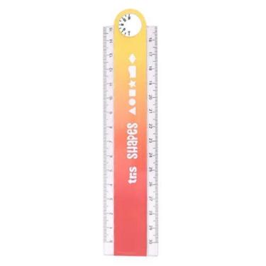 Imagem de Régua Plástica Shapes - 30cm - Dobrável TRIS, VERMELHO