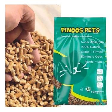 Imagem de Areia Pinoos 10kg Granulado De Madeira Para Gatos - Congratulations St