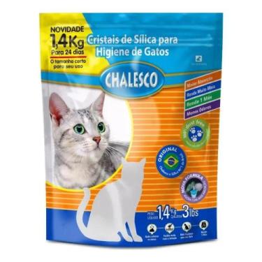 Imagem de Areia Sanitária Pet Gato Cristais De Sílica 1,4kg Chalesco - Congratul