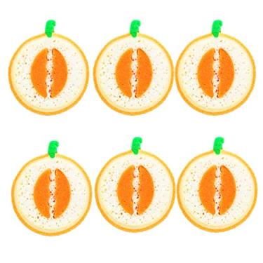 Imagem de Jueshanzj esponjas esponjas de lavagem esfregões esponja de cozinha esponja esponja esponja pano de prato para lavar pacote com 6 cantaloupe