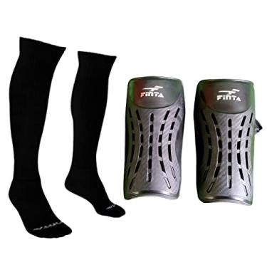 Imagem de Kit Caneleira Com Ajuste Meião 38a43 Futebol Finta