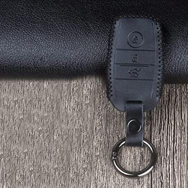 Imagem de Venus-David Porta-chaves em couro estojo para carro, adequado para Kia Rio Sportage 3 4 QL Cerato Optima K2 K3 K5 Ceed Sorento Soul Forte Picanto, A preto