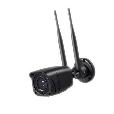 Imagem de Full HD 1080P 4G SIM Card Wi-Fi IP Camera Case de metal Mini câmeras de segurança CCTV externas com detecção de movimento de áudio bidirecional e visão noturna IP à prova d'água (Black)