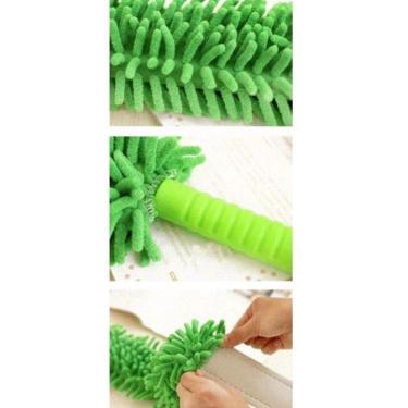 Imagem de Espanador Pó Microfibra Flexível Lavável 57 Cm Clink - Verde