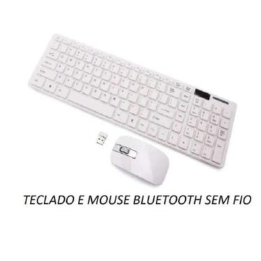 Imagem de Kit Teclado E Mouse Sem Fio Wireless 2.4Ghz Notebook Pc Luxo - Ek