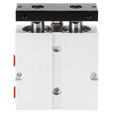 Imagem de Cilindro de ar TN25 haste dupla ação pneumática cilindro de ar Furo 25 mm/1 pol. 0,1-0,9 MPa traço máximo 200 mm (20 mm)