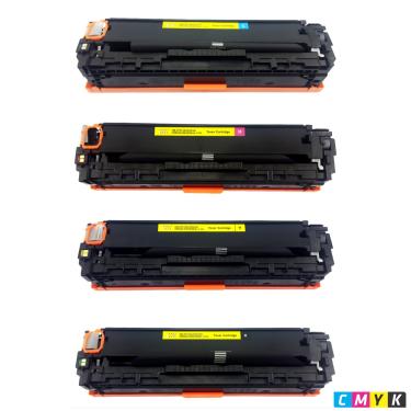 Imagem de Kit 4 toner compatível com 125a CB540 CB541 CB542 CB543 M251 M276 CP1215 CP1515 CP1518 CM1312 CP1525