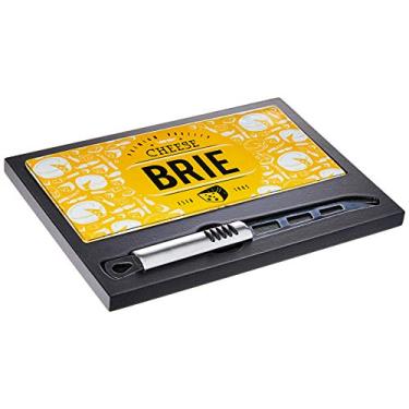 Imagem de Tabua De Queijo Com Faca Queijos Decorglass Multicolor No Voltagev