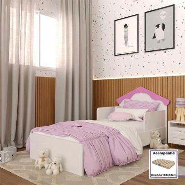 Imagem de Mini Cama Infantil Com Grade de Proteção Mirabel e Colchão