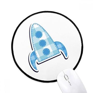 Imagem de DIYthinker Mouse Pad Universe Alien Monster Spacecraft Desktop Office Tapete redondo para computador