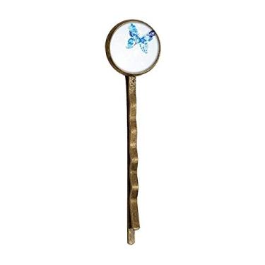 Imagem de Animal Sky Blue Butterfly Fluttering Graffiti Retro Metal Hair Bobby Pin Headwear