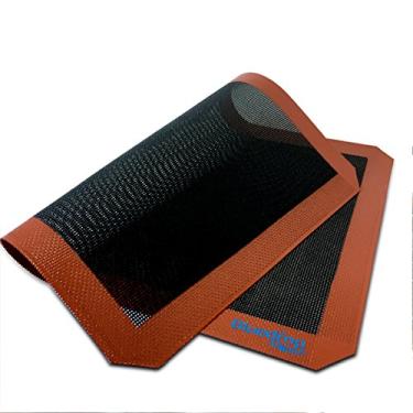 Imagem de Tapete de assar de pão Bluedrop forro de forno de malha aberta para cozimento de malha de vapor Eclair Lençóis perfurados de silicone para meia folha, tamanho 11-5/8 x 16-1/2 polegadas