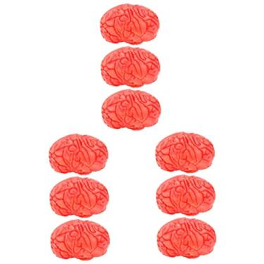 Imagem de ibasenice 9 Peças Cérebro Simulado Brinquedo Cérebro Humano Adereços De Casa Assombrada Adereços Cerebrais Simulação Cérebro Humano Partes Do Corpo Quebradas Vinil Mini Apertar Bola