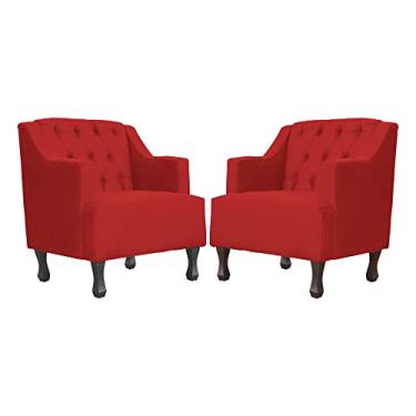 Imagem de Kit 02 poltronas Genesis Luxo Suede Cores - DS Estofados