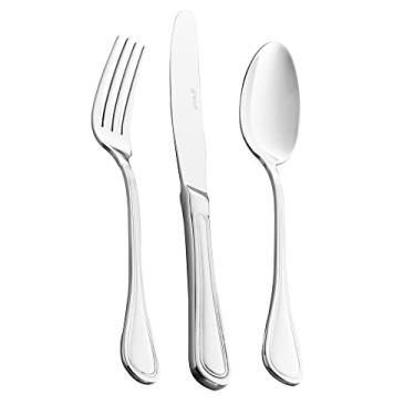 Imagem de WOLFF - Faqueiro de Aço Inox Avalon 130 Peças Com Estojo de Madeira - Jogos de Talheres - Mesa Posta - Utensílios de Cozinha, Enxoval, Casamento, Decoração