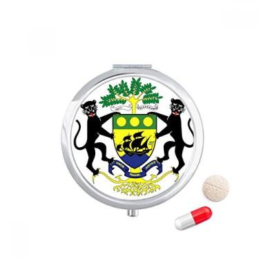 Imagem de Porta-comprimidos com emblema nacional da África Gabonesa, África Europa, Porta-remédios