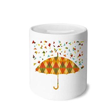 Imagem de DIYthinker Guarda-chuva com estampa de gotejamento de clima caixa de dinheiro para economia de dinheiro, caixa de cerâmica para crianças e adultos