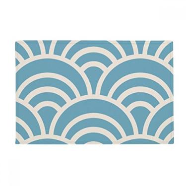 Imagem de DIYthinker Tapete padrão ondulado japonês tradicional Edo tapete antiderrapante para porta de banheiro